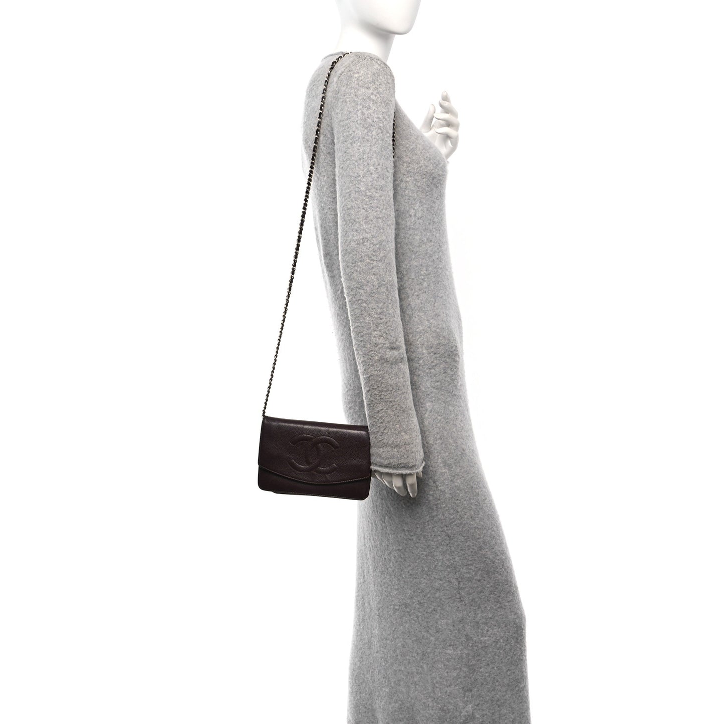 Caviar Timeless CC Wallet On Chain WOC Dark Brown