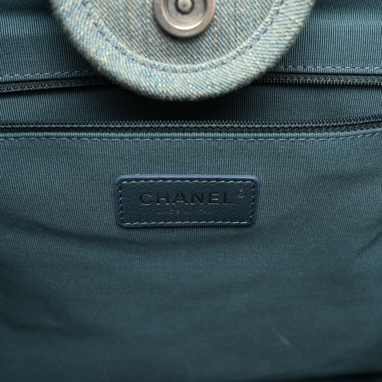 Chanel Denim Medium Deauville Tote Light Blue 7 of 11