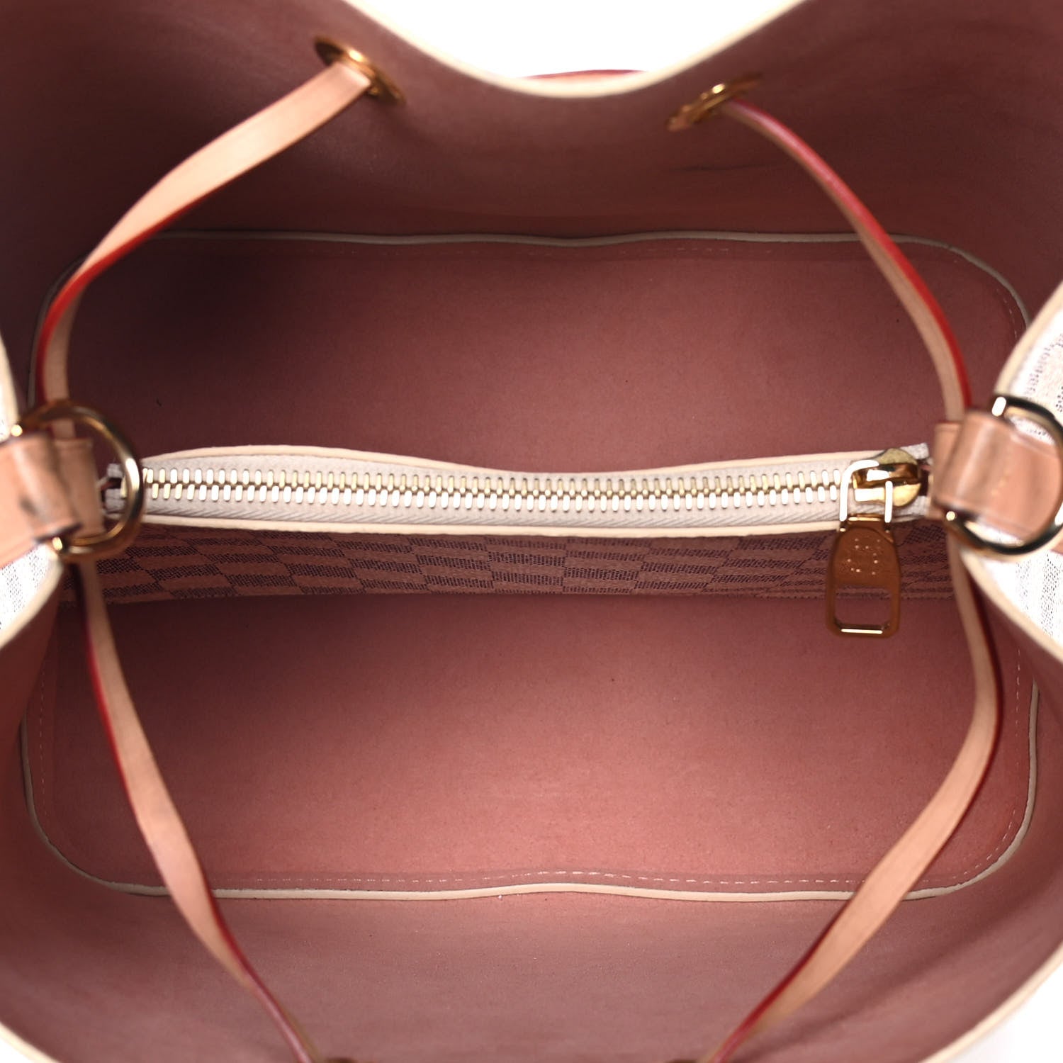 Louis Vuitton Damier Azur Braided Neonoe MM Peach Cream 8 of 19
