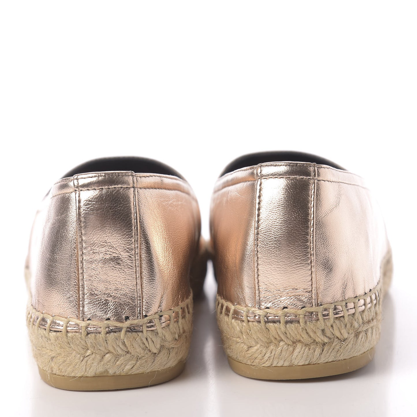 Metallic Lambskin Monogram Espadrilles 39.5 Blush