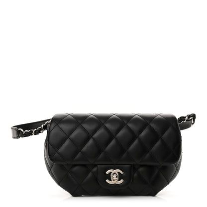Chanel Calfskin Quilted CC Uniform Flap Belt Bag Black 1 of 14
