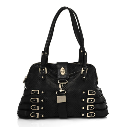 Jimmy Choo Calfskin Perforated Blythe L Tote Black 1 of 8