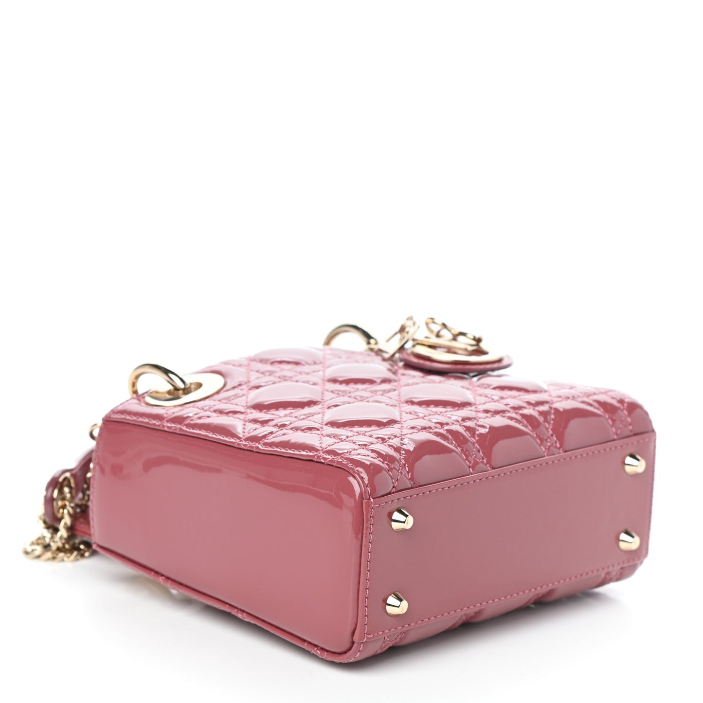 Patent Cannage Mini Lady Dior Pink