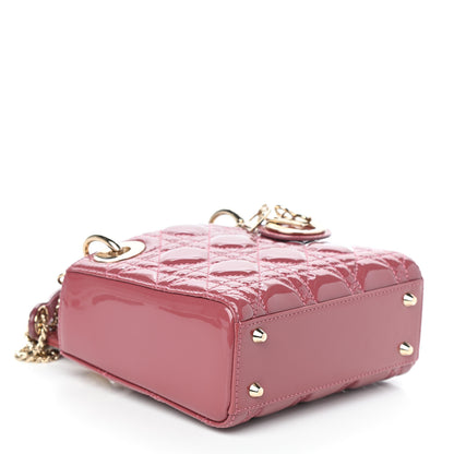 Christian Dior Patent Cannage Mini Lady Dior Pink 4 of 10