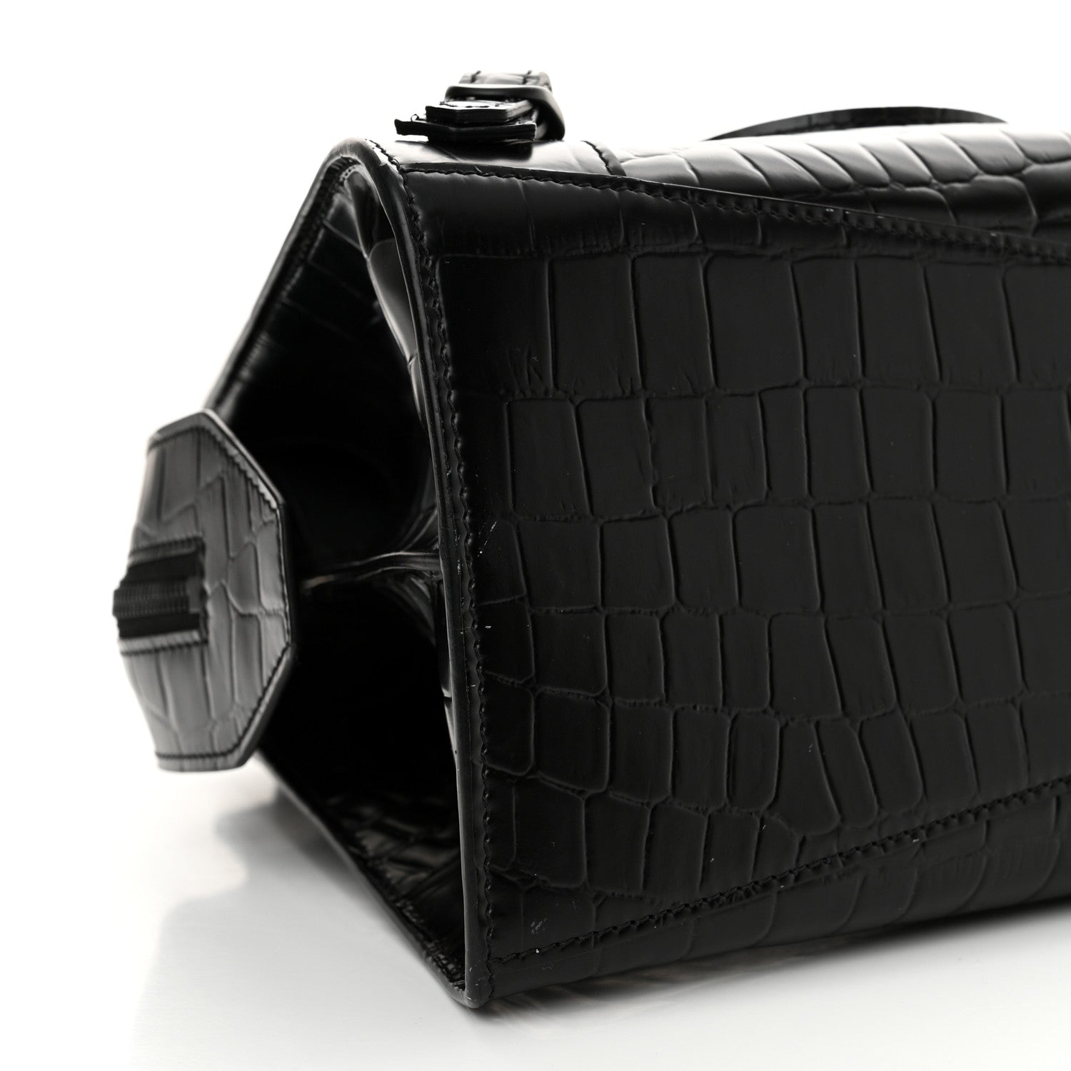 Balenciaga Semi Shiny Calfskin Crocodile Embossed Neo Classic Black Hardware S City Black 9 of 12