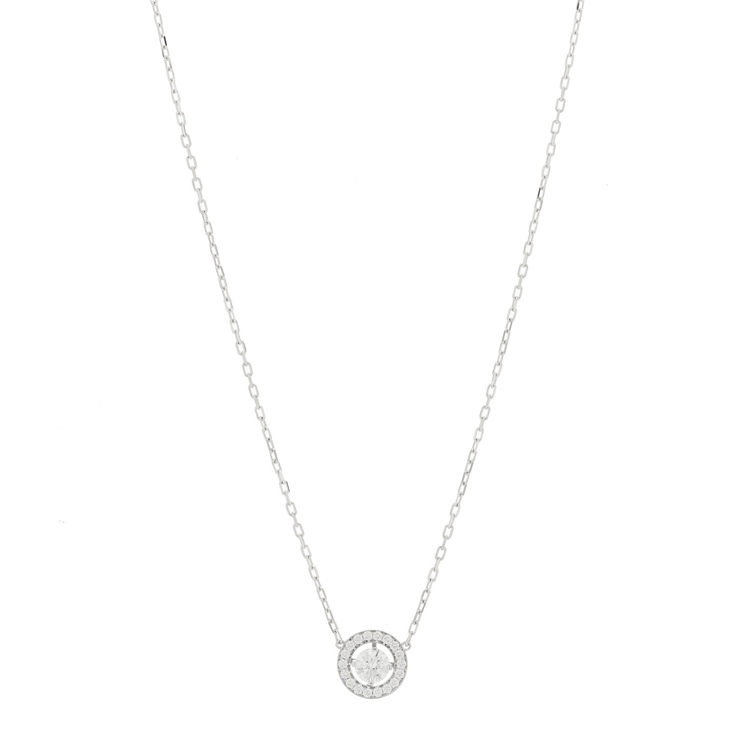 Boucheron 18K White Gold Diamond .59ct Ava Pendant Necklace 1 of 5