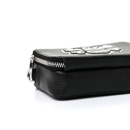 Christian Dior X SHAWN STUSSY Grained Calfskin Double Zip Crossbody Pouch Black 6 of 7