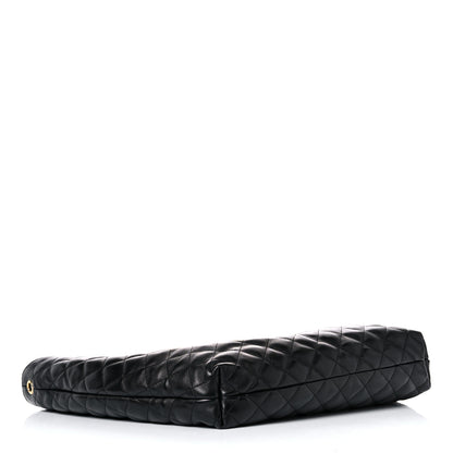Saint Laurent Lambskin Quilted Maxi Icare Shopping Tote Black 5 of 11