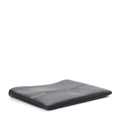 Christian Dior Calfskin Embossed Medium Clutch Black 4 of 9