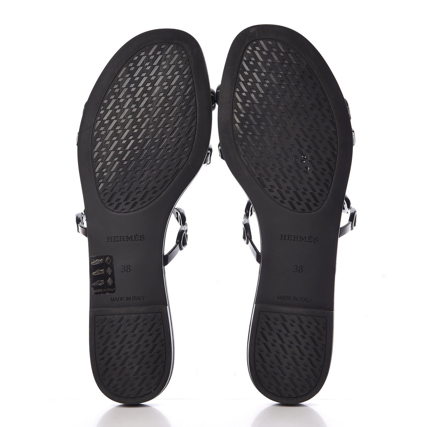 Rubber Chaine d'Ancre Rivage Sandals 38 Black