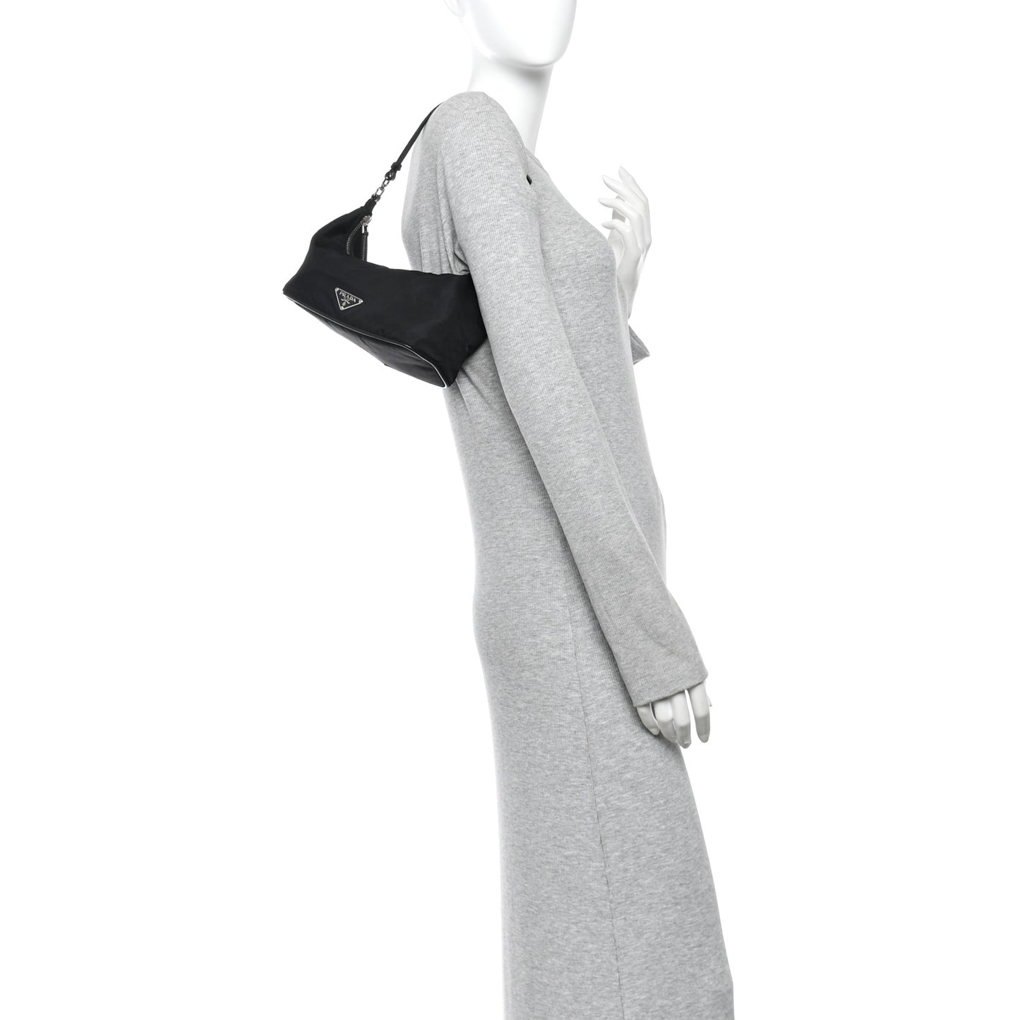 Tessuto Nylon Pochette Bag Black