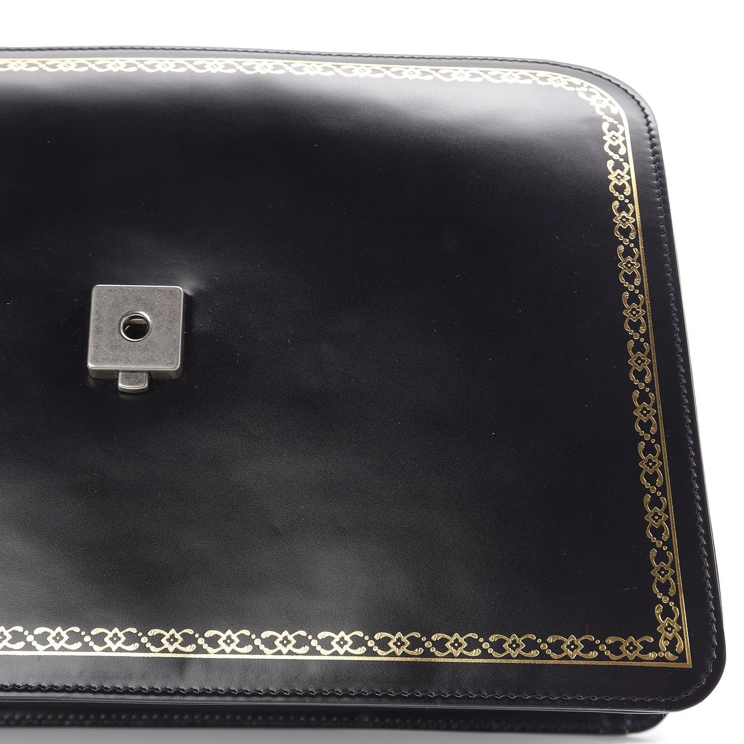 Calfskin Bamboo Medium Thiara Top Handle Bag Black