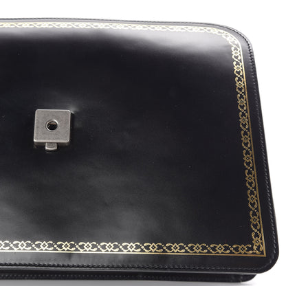 Gucci Calfskin Bamboo Medium Thiara Top Handle Bag Black 11 of 14