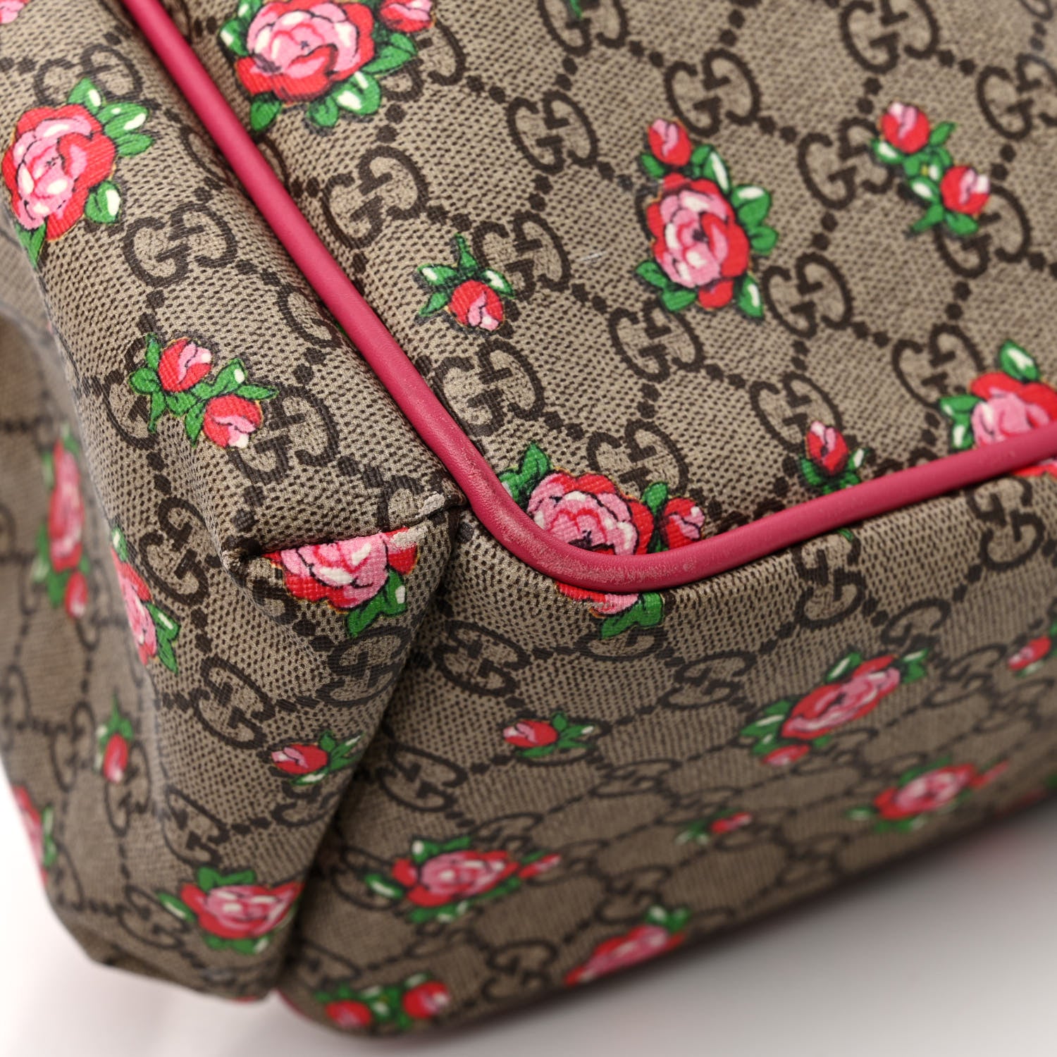 Gucci GG Supreme Monogram Rose Bud Diaper Bag Pink 20 of 22