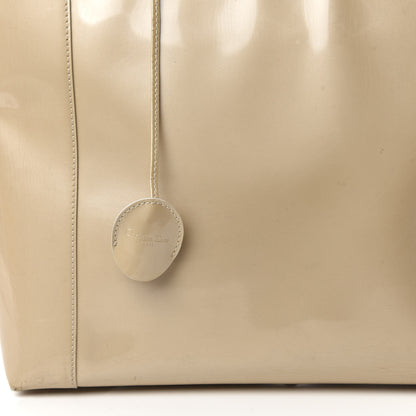 Christian Dior Patent Chrome Beaded Malice Tote Beige 10 of 22
