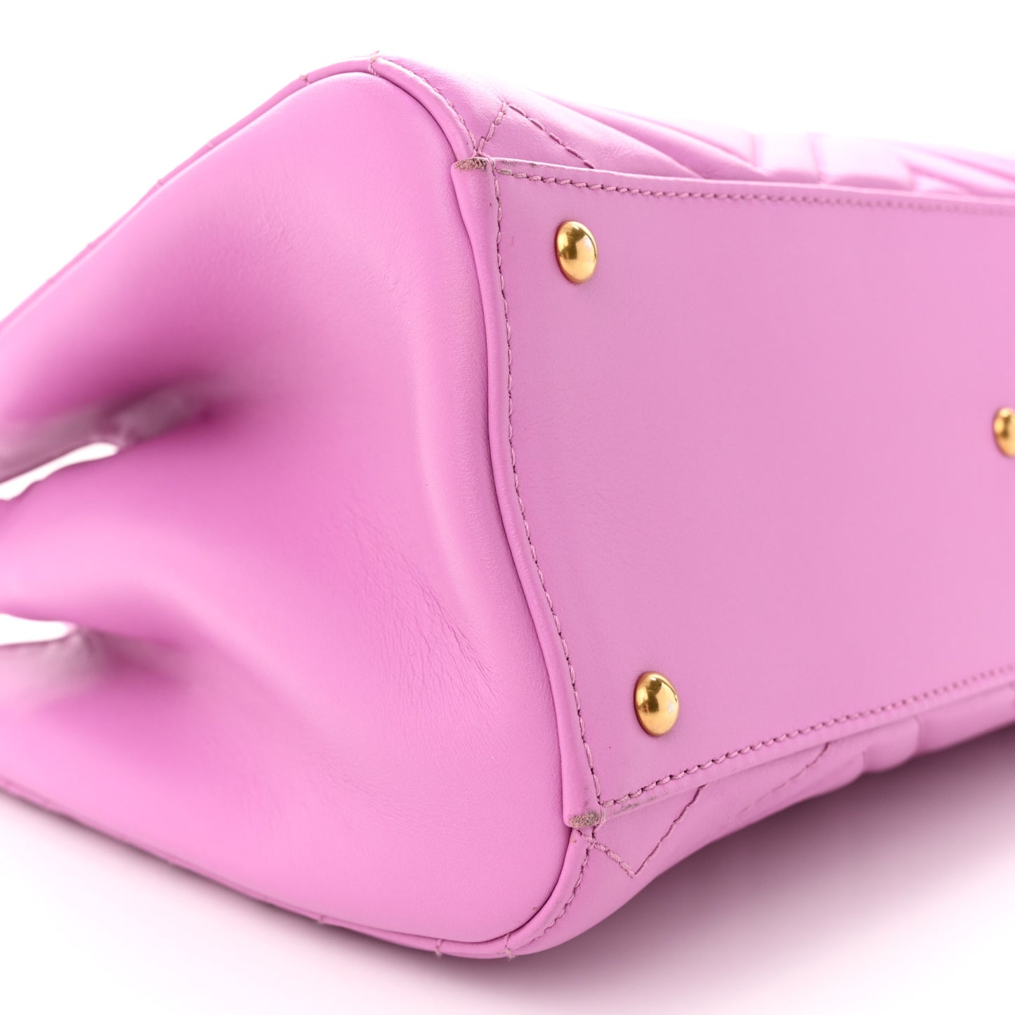 Calfskin Matelasse Small GG Marmont Tote Candy Mousse