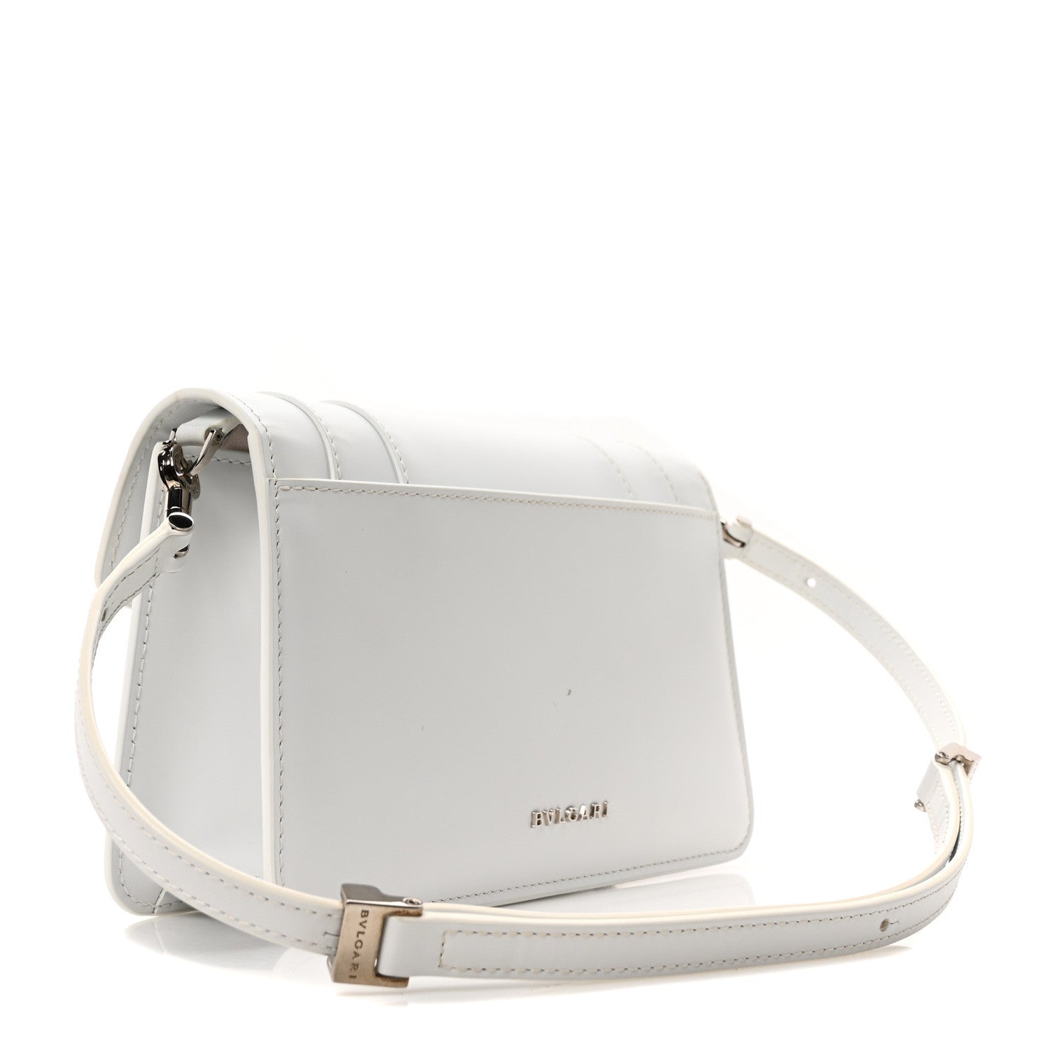 Bulgari Calfskin Serpenti Forever East West Shoulder Bag White 3 of 9