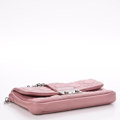 Christian Dior Lambskin Cannage New Lock Pouch Magnolia 4 of 13