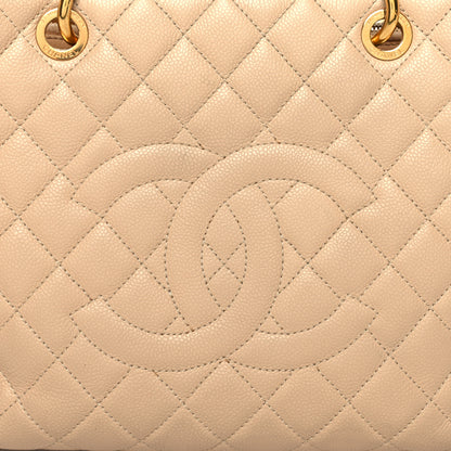 Chanel Caviar Quilted Grand Shopping Tote GST Beige Clair 9 of 16