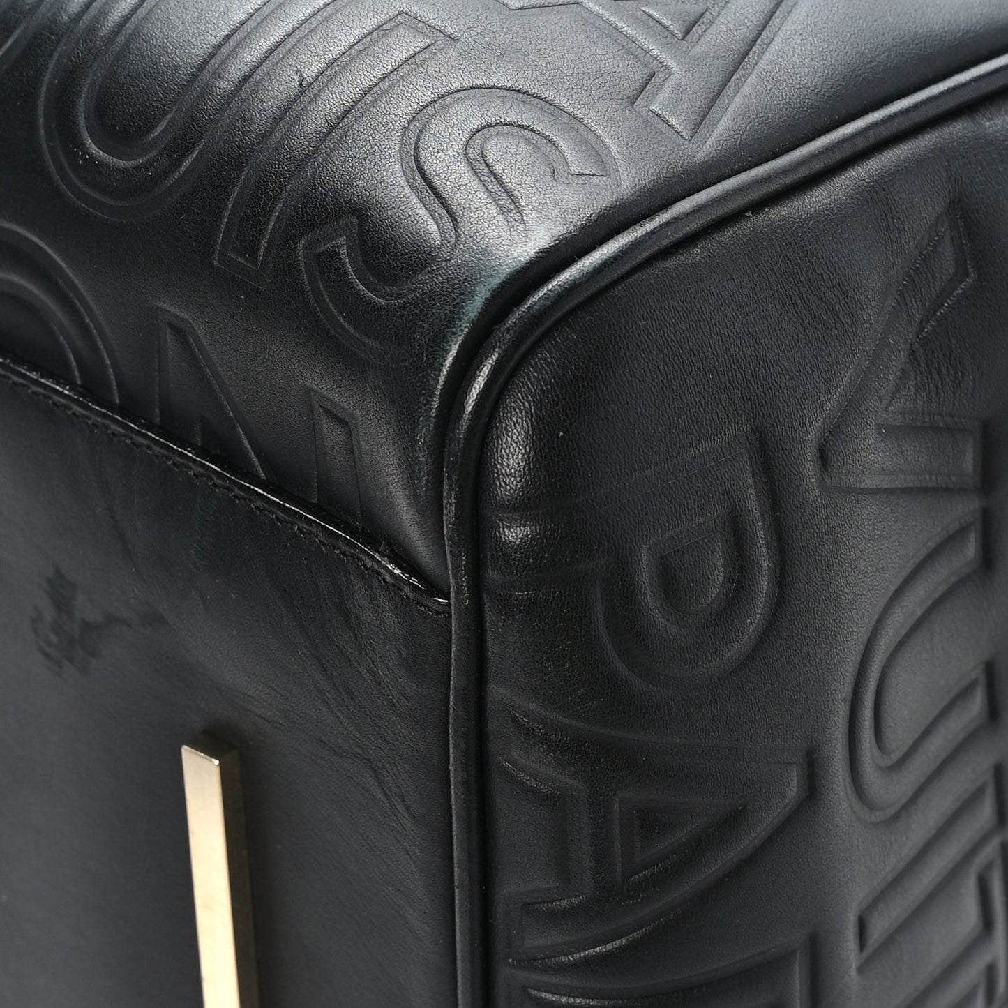Calfskin Embossed Speedy Cube 30 Black
