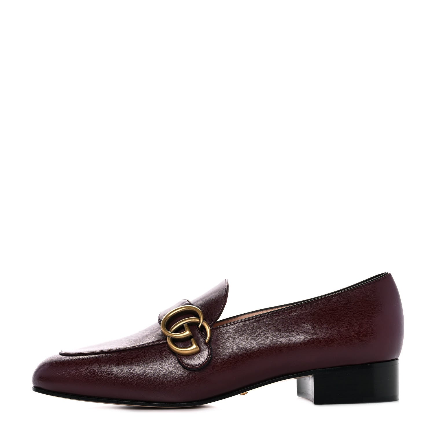 Gucci Malaga Kid Womens GG Marmont Loafers 39 Vintage Bordeaux 1 of 9