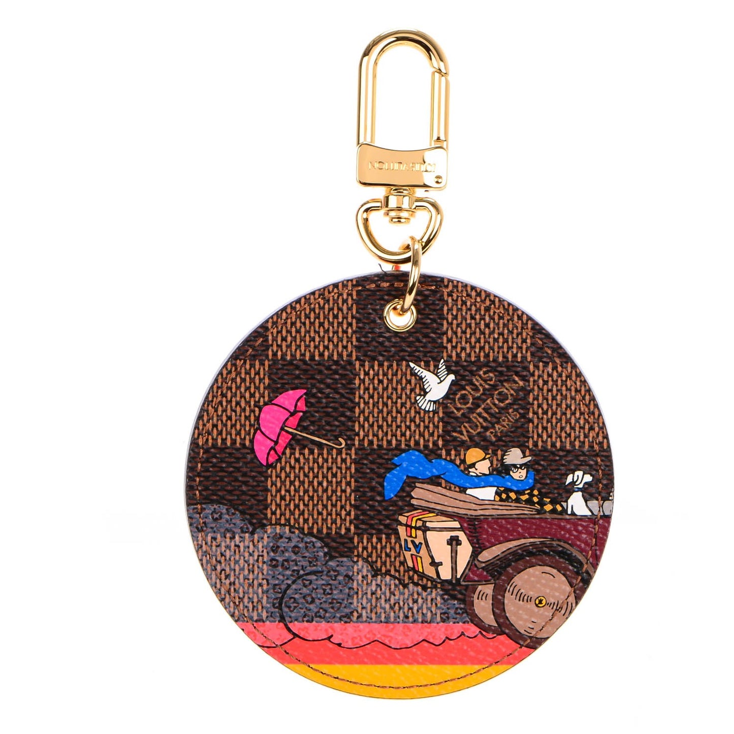 Damier Ebene 2015 Christmas Animation Bag Charm Key Ring