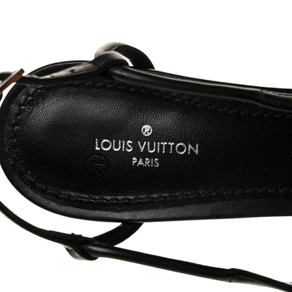 Louis Vuitton Calfskin Urban Twist Slingback Pumps 36 Black 7 of 9