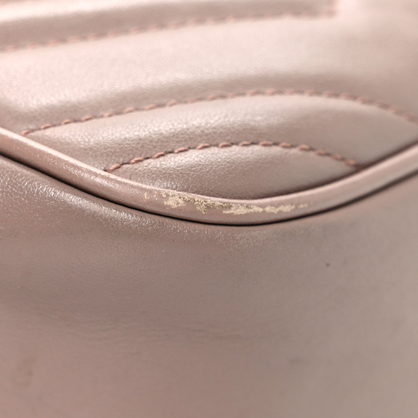 Calfskin Matelasse Small GG Marmont Chain Shoulder Bag Porcelain Rose