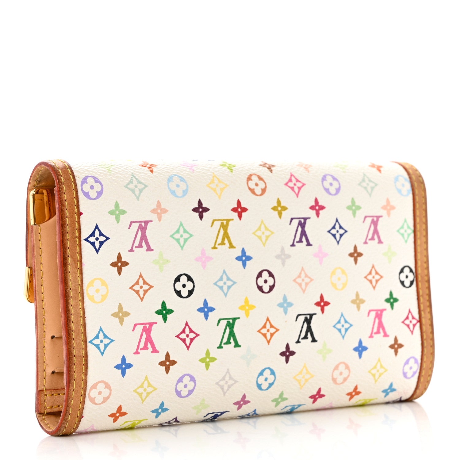 Louis Vuitton Monogram Multicolor Porte Tresor International Wallet White 3 of 9