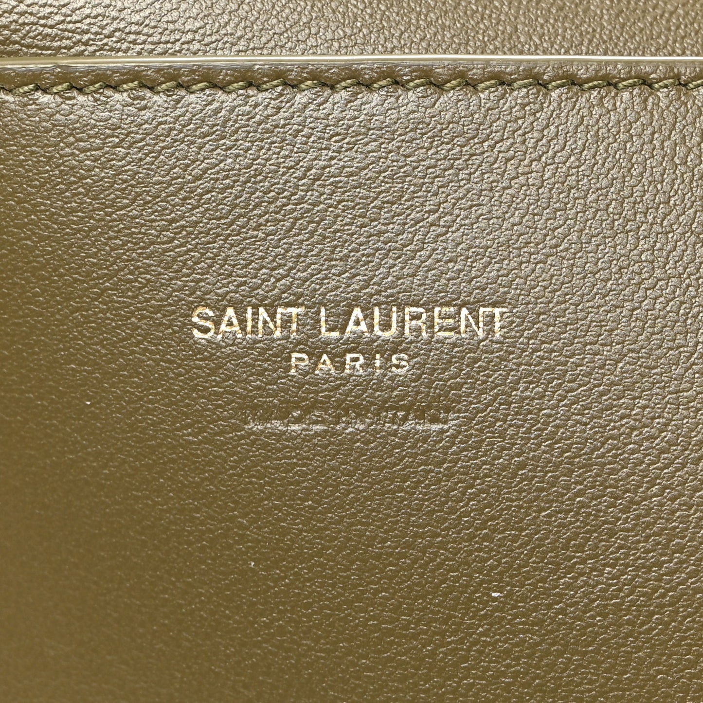 Smooth Calfskin Suede Small Reversible Monogram Kate Satchel Loden Green