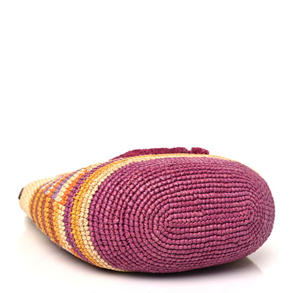 Loewe Raffia Paula's Ibiza Rainbow Slit Tote Bag Natural Multicolor 4 of 9