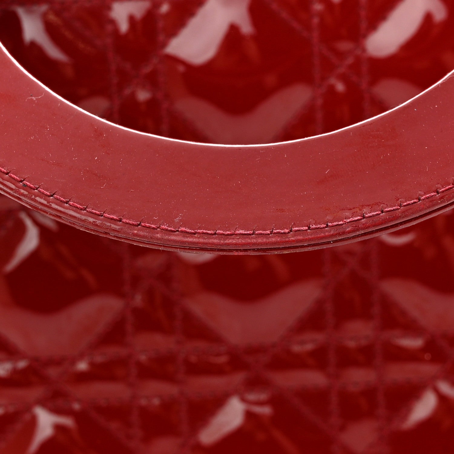 Christian Dior Patent Cannage Medium Lady Dior Red 13 of 14