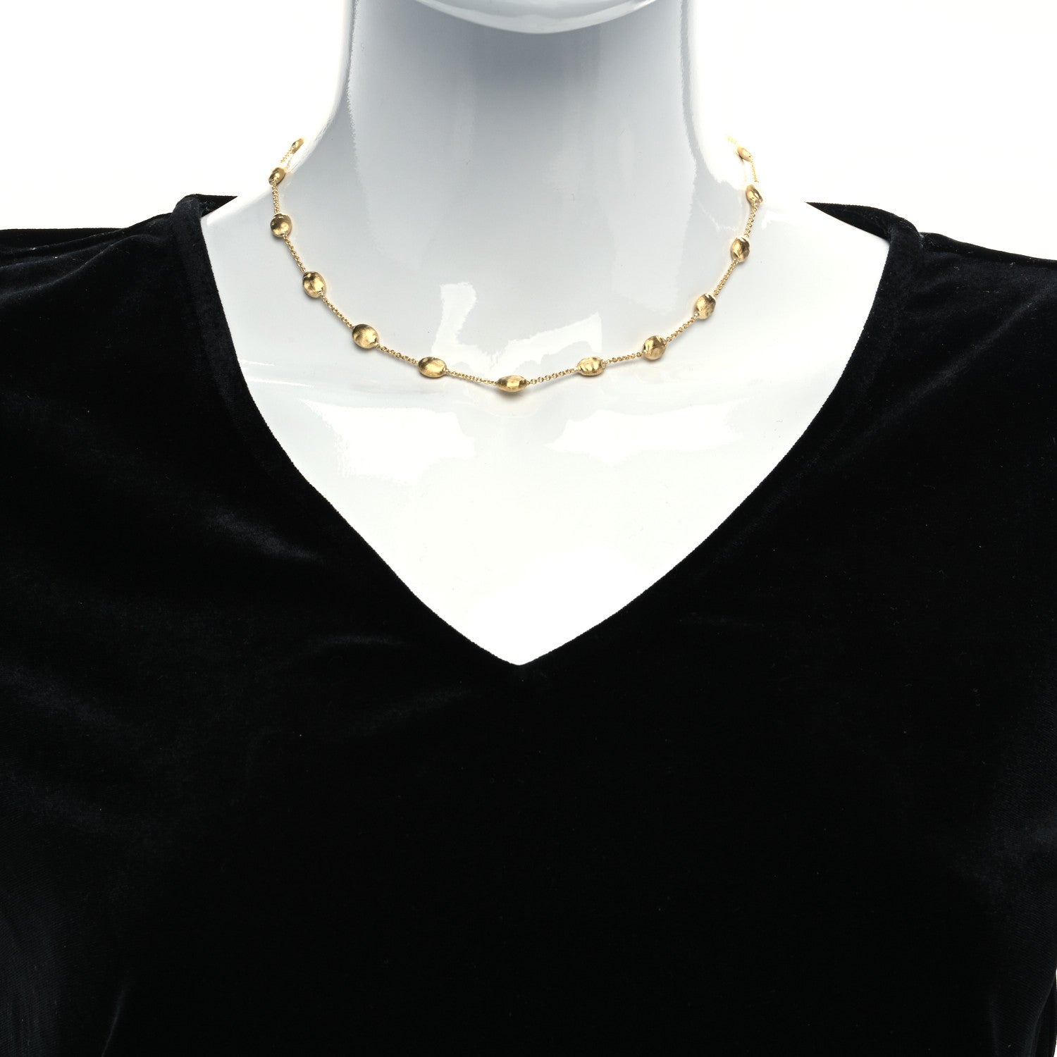 Marco Bicego 18K Yellow Gold Medium Siviglia Bead Short Necklace 2 of 4