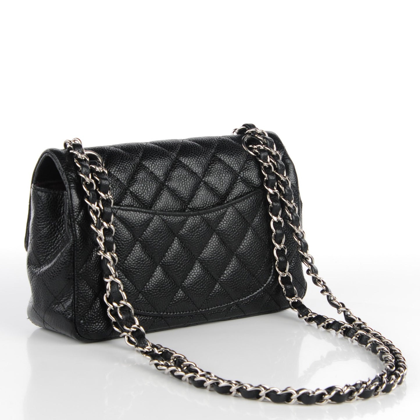 Caviar Quilted Mini Rectangular Flap Black