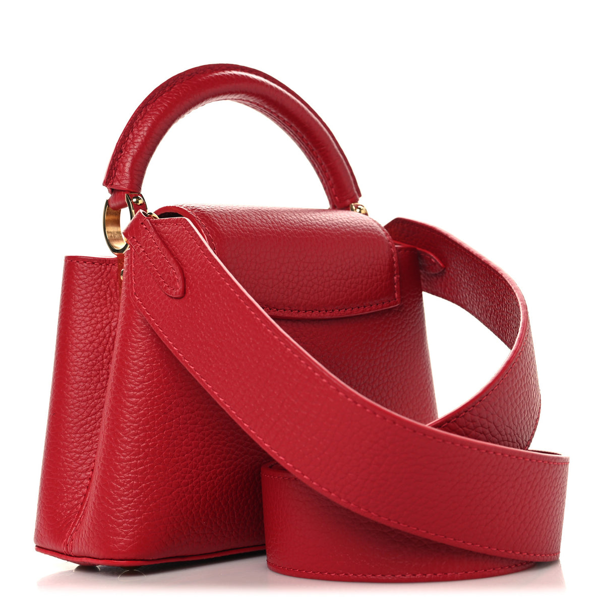Louis Vuitton Taurillon Mini Capucines Scarlet 3 of 9