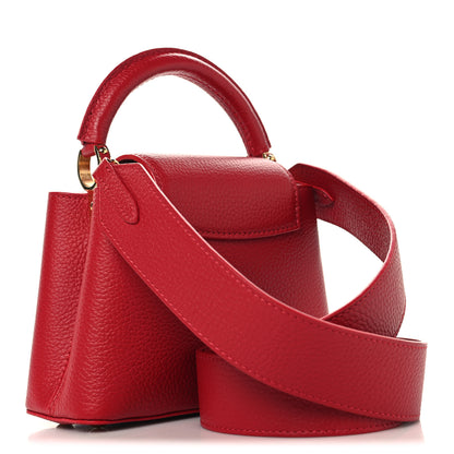 Louis Vuitton Taurillon Mini Capucines Scarlet 3 of 9
