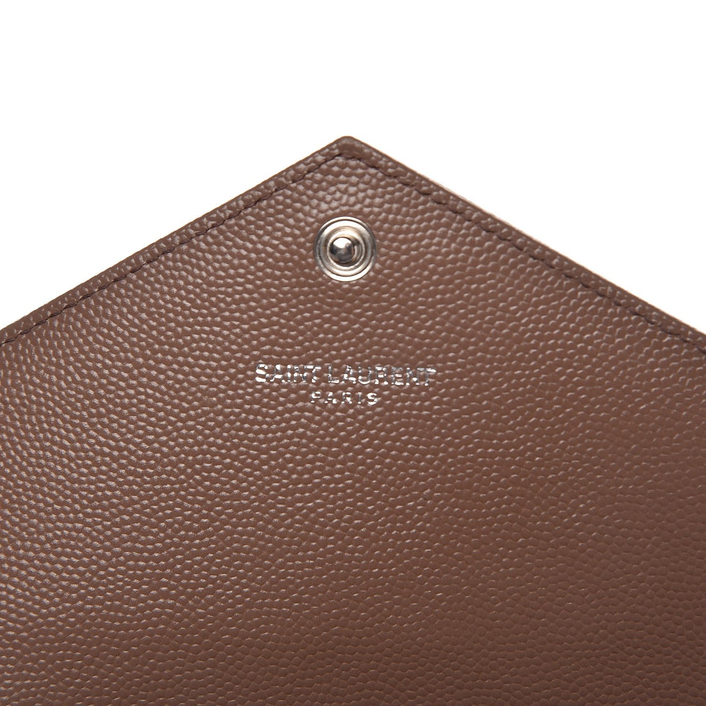 Grain De Poudre Matelasse Chevron Monogram Flap Wallet Taupe