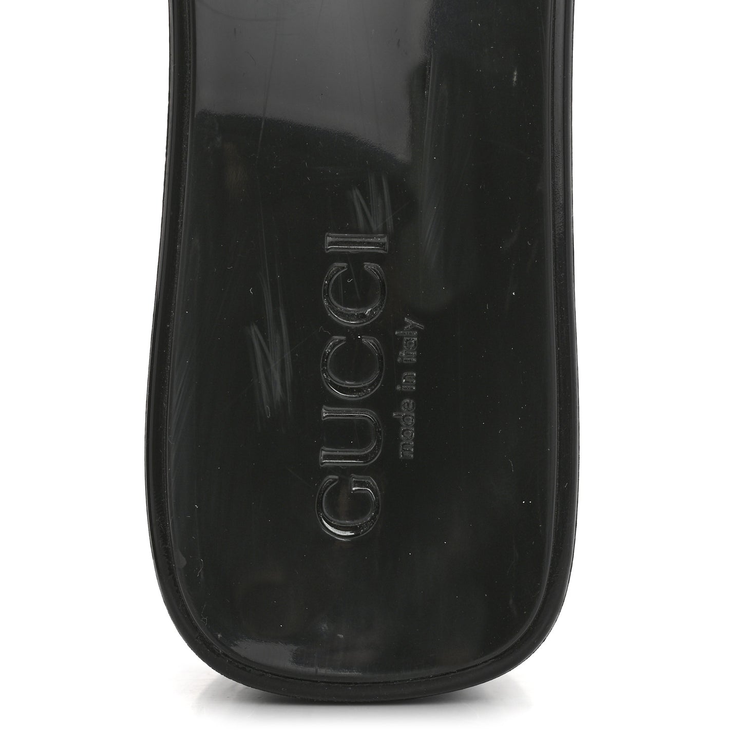 Rubber Gucci Logo Womens Platform 20/60mm Slide Sandals 37 Black