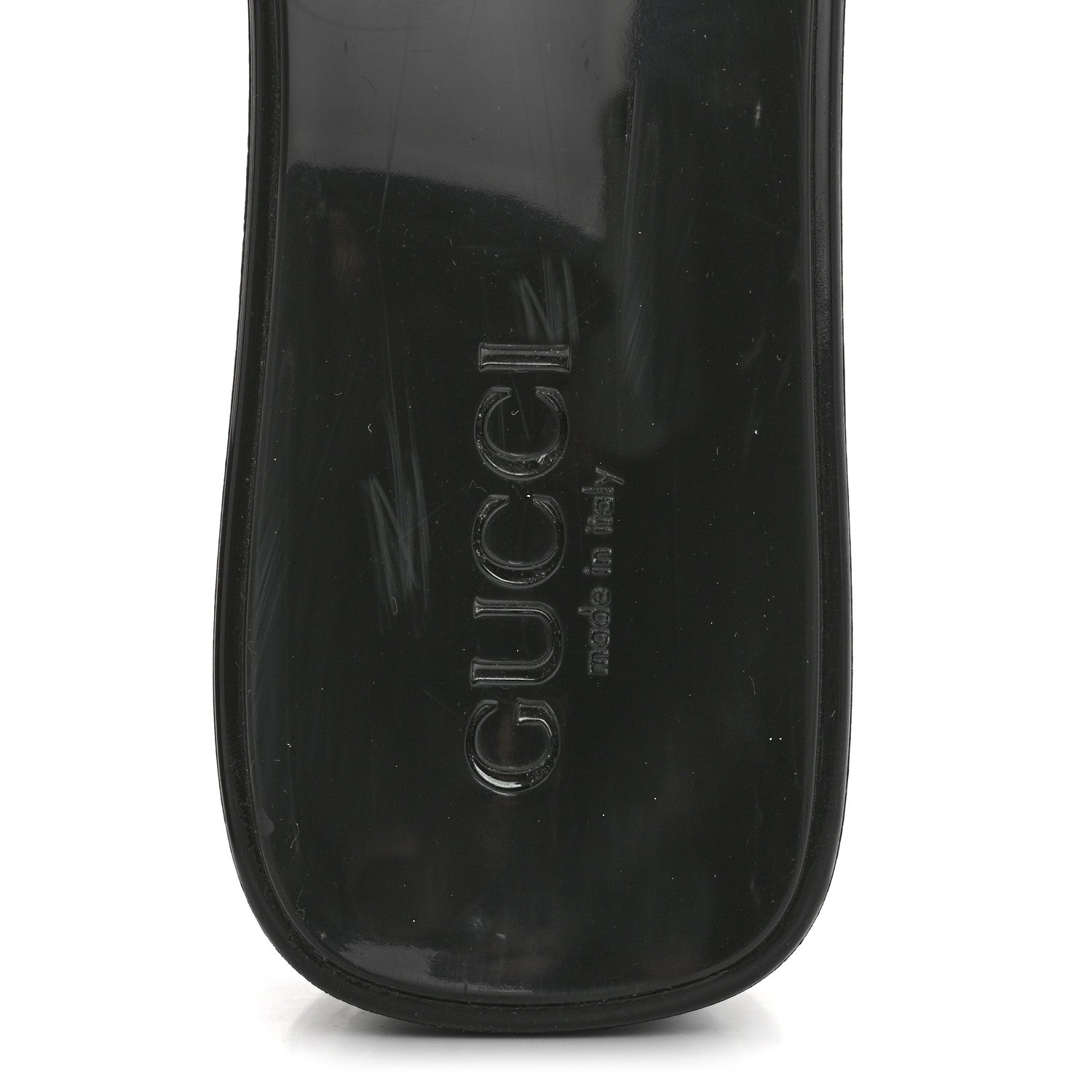 Gucci Rubber Gucci Logo Womens Platform 20/60mm Slide Sandals 37 Black 7 of 10