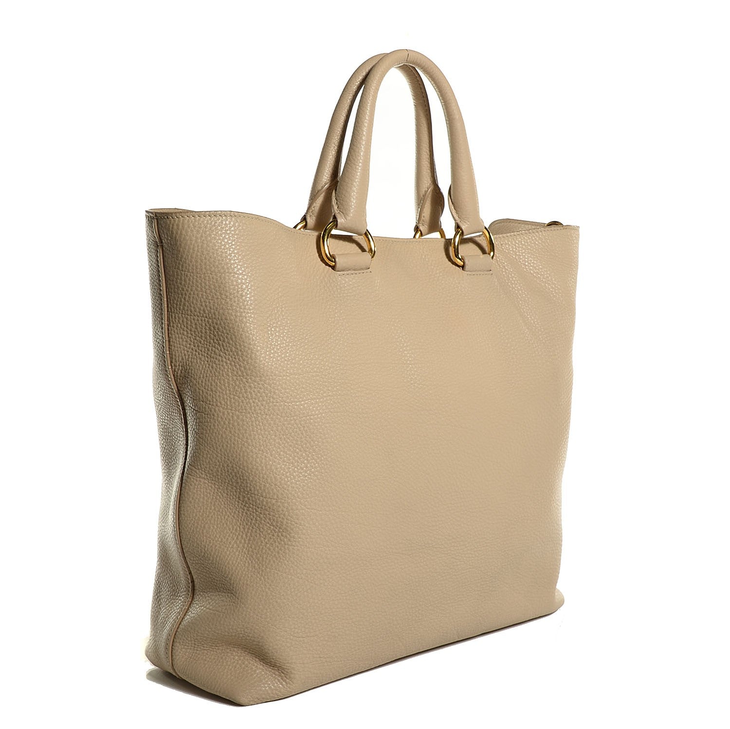 Prada Vitello Daino North South Tote Sabbia 3 of 10