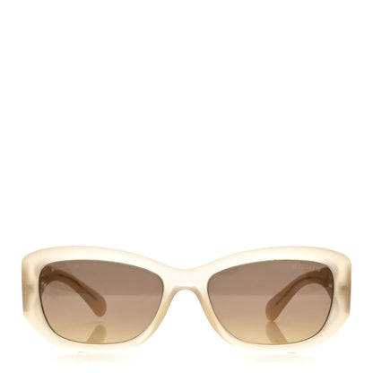 Chanel Acetate Rectangle Sunglasses 5493 Light Yellow Light Yellow 2 of 8