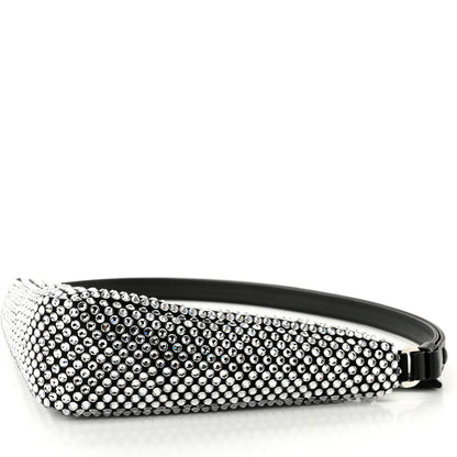 Prada Satin Crystal Triangle Pouch Cristal 9 of 11