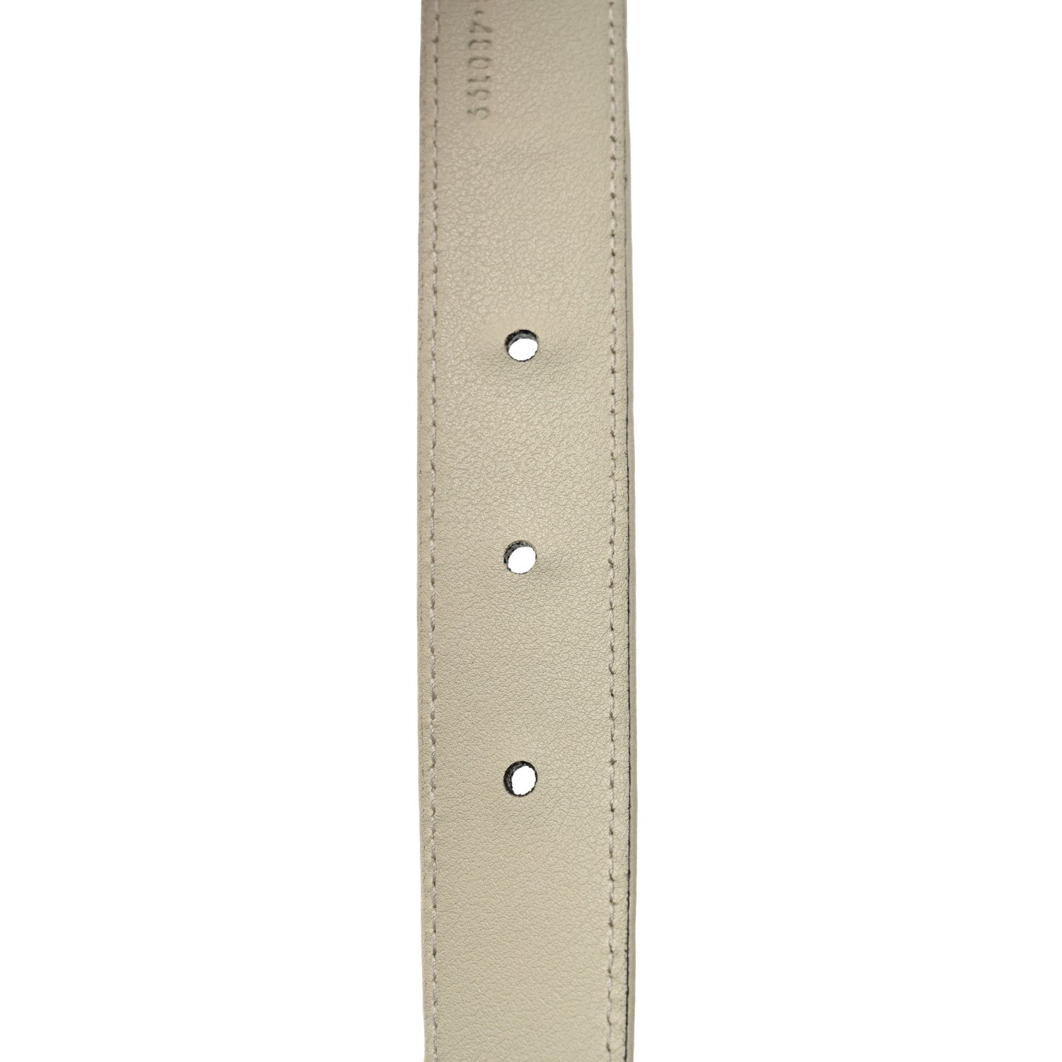 Gucci Plutone Calfskin Interlocking G 25mm Chain Belt 95 38 White 3 of 7