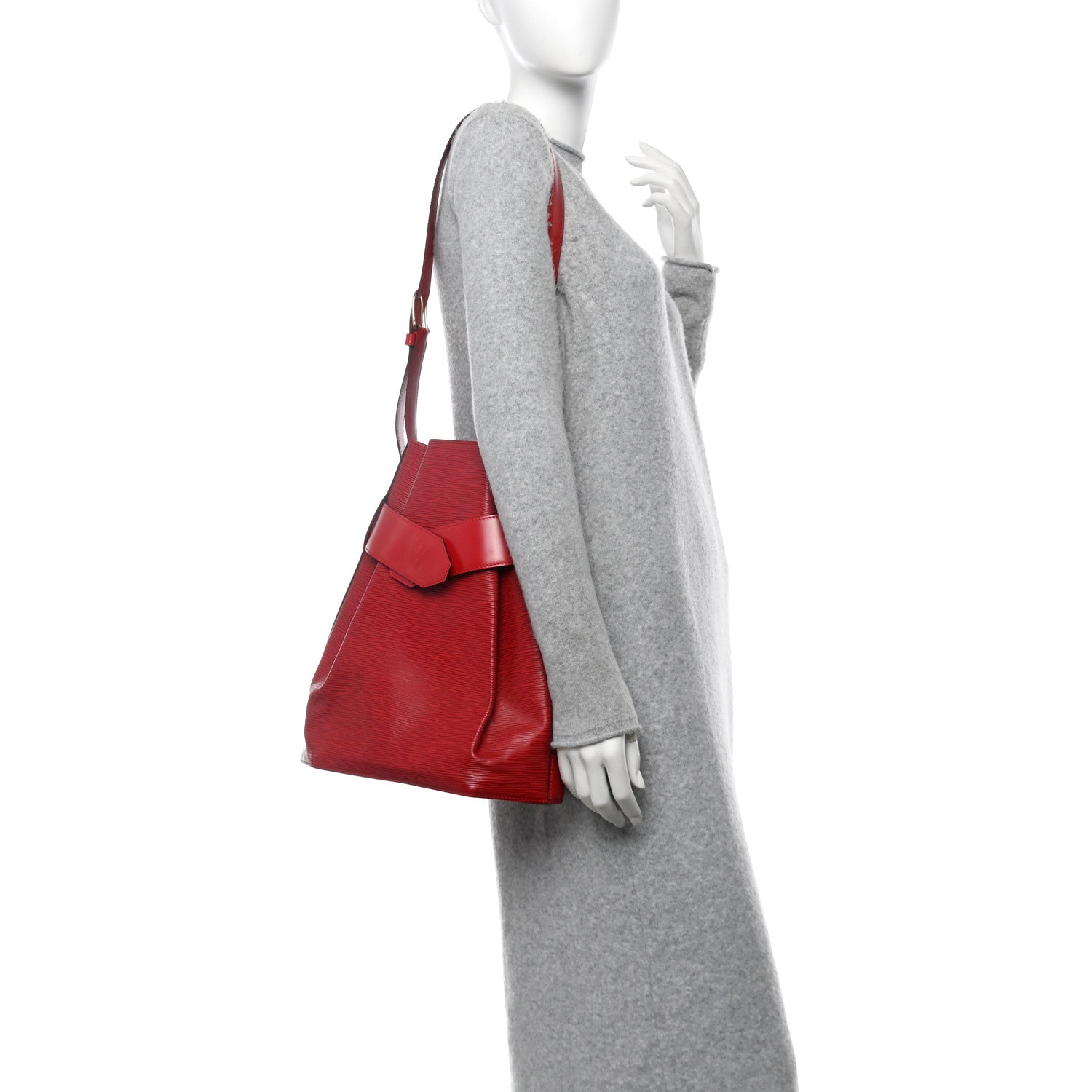 Louis Vuitton Epi Sac D'Epaule GM Castillan Red 2 of 14