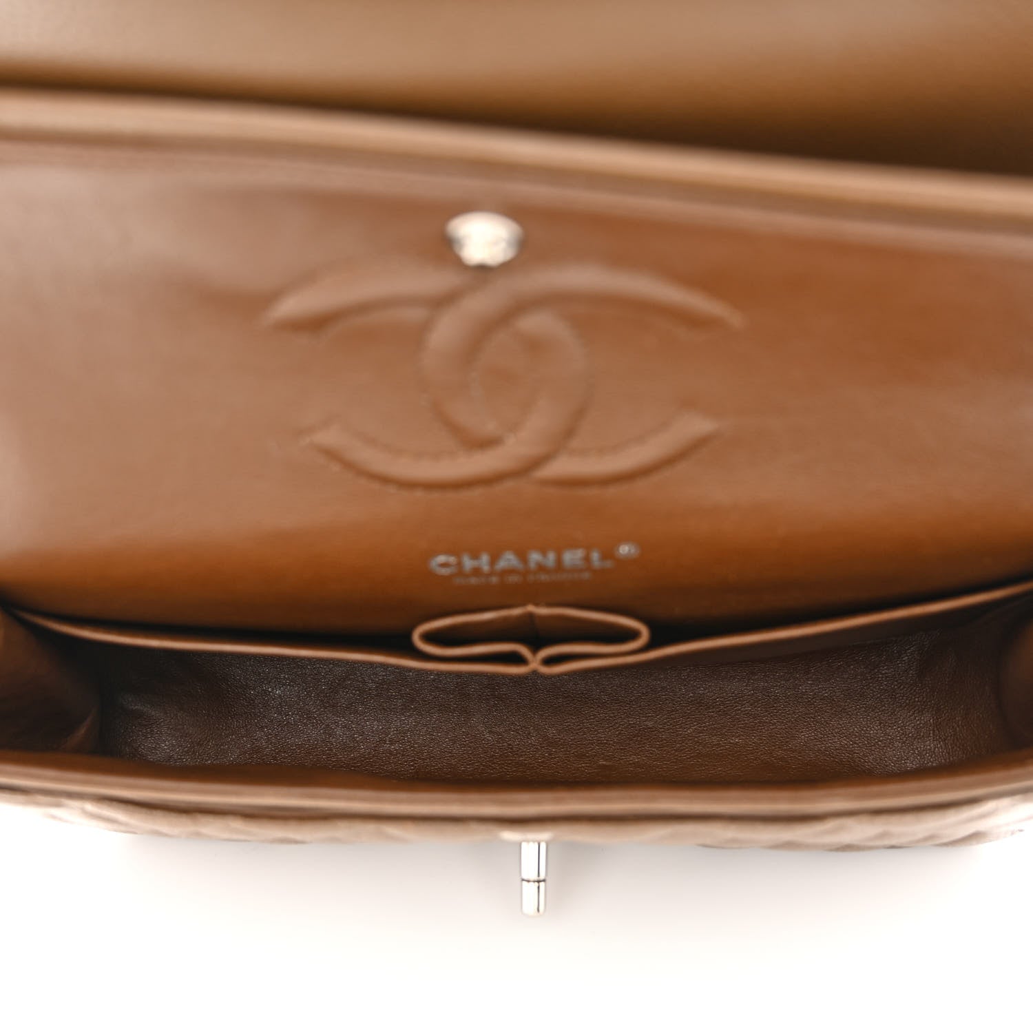 Chanel Caviar Quilted Medium Double Flap Brown 4 of 10