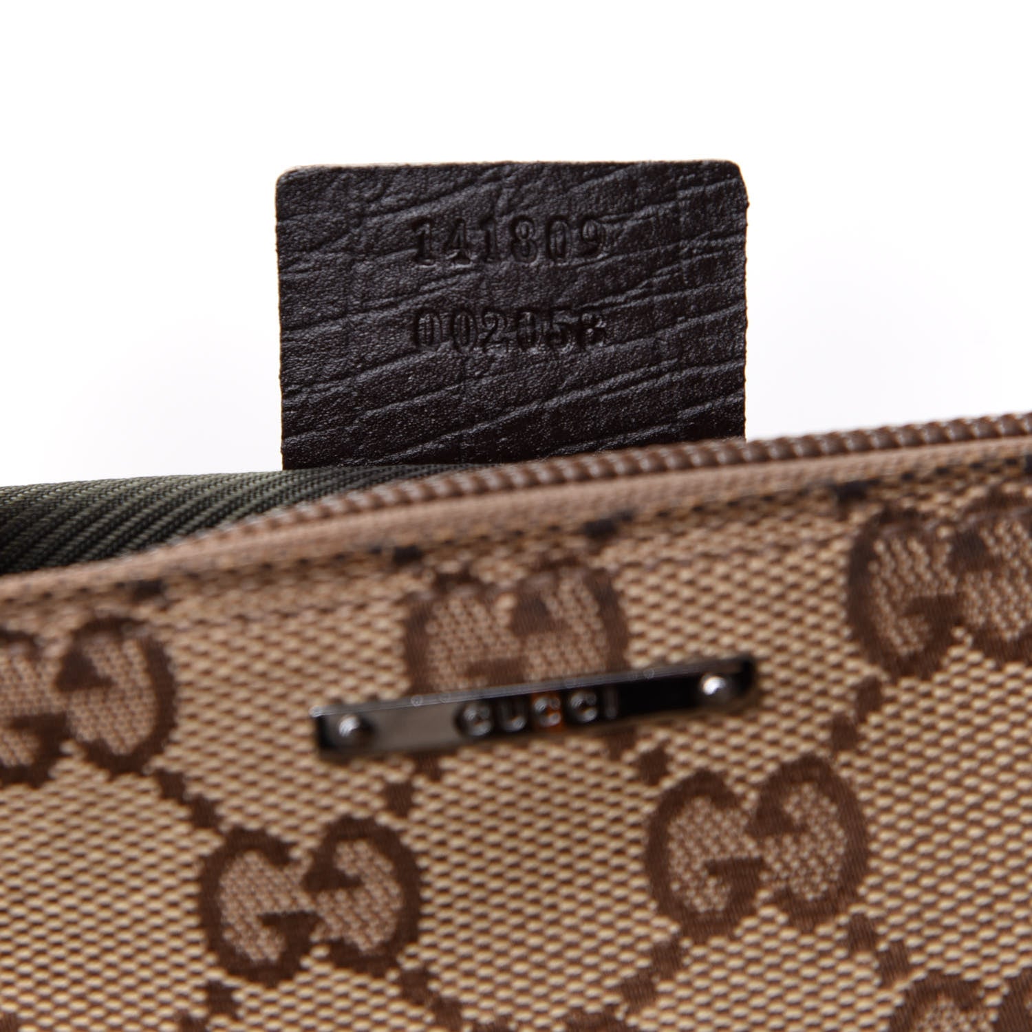 Gucci Monogram Web Boat Pochette Brown 7 of 10