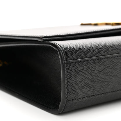 Saint Laurent Grain De Poudre Classic Monogram Kate Tassel Chain Wallet Black 10 of 12