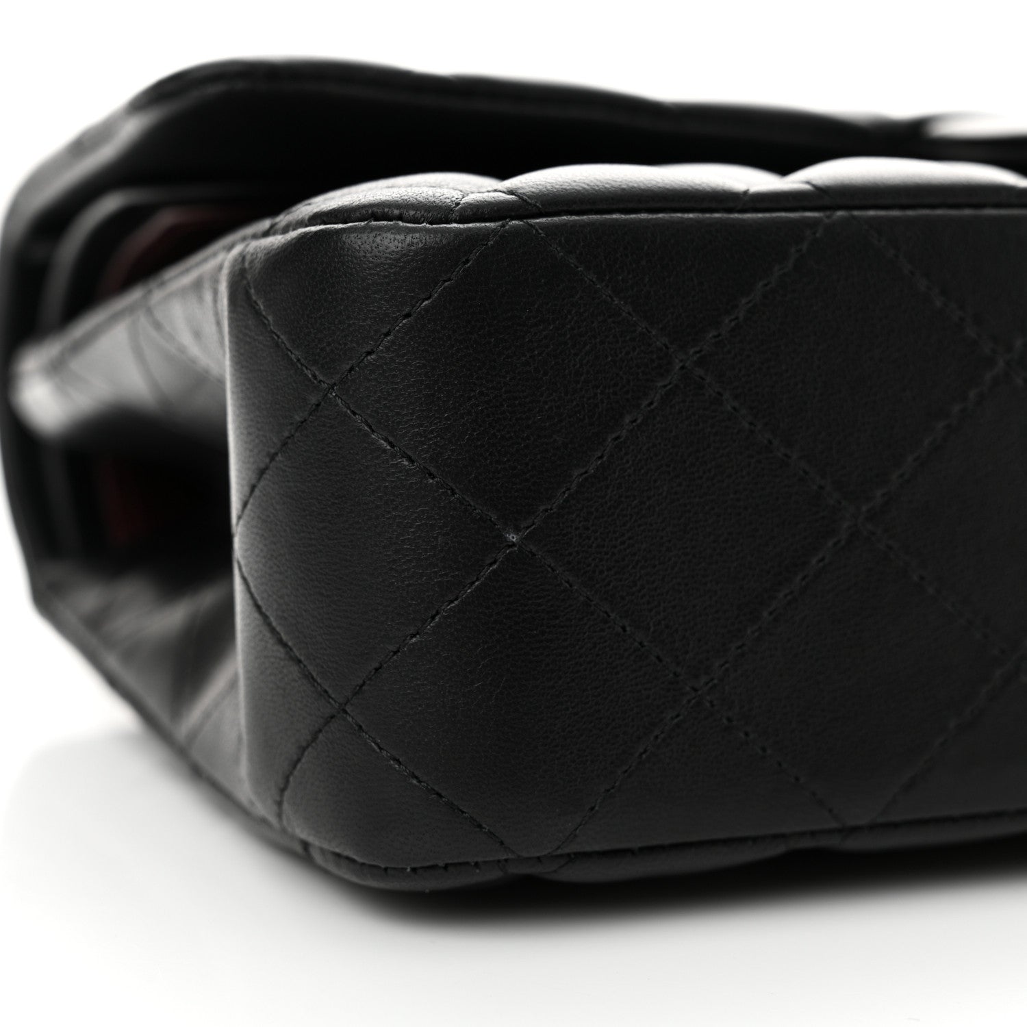 Chanel Lambskin Quilted Medium Double Flap Black 9 of 12