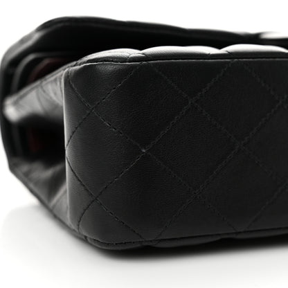 Chanel Lambskin Quilted Medium Double Flap Black 9 of 12