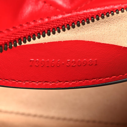 Gucci Calfskin Matelasse Chevron GG Marmont Sling Shoulder Bag Rosso 7 of 10